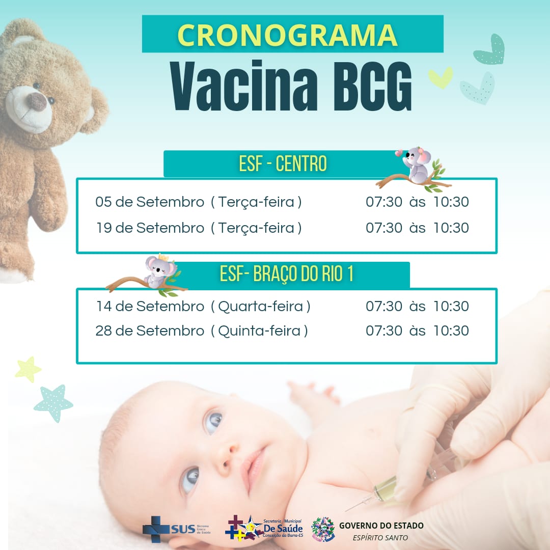 PMCB - Cronograma Vacina BCG